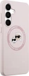 Etui plecki Karl Lagerfeld Silicone Karl&Choupette Heads MagSafe do Samsung Galaxy S25 FE Pink (KLHMS25FESKCHTCK) - obraz 4