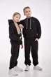 Детский спортивный утепленный костюм Kindamor Warm Autumn Black для девочки, флис 134 см черный - изображение 2
