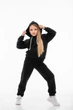 Детский спортивный утепленный костюм Kindamor Warm Autumn Black для девочки, флис 134 см черный - изображение 4