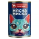 Вологий корм для котів М'ясна миска шматочки в соусі з телятиною, 415 г - зображення 2