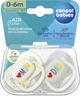 Пустышка силиконовая симметричная Canpol babies LoveMum&Dad 0-6 месяцев 2 шт (34/939) - изображение 1