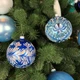 Новогодний шар на елку Santa Shop Квіти щастя Голубой 10 см (4820001154269) - изображение 4