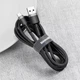 Кабель Baseus Cafule Type-C, 2A (3м) gray-black - зображення 3
