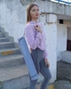 Килимок для йоги та фітнесу PowerPlay 4010 PVC Yoga Mat Темно-синій (173x61x0.6) - изображение 8