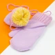 Детские варежки на 6 - 7 - 8 лет зимние на веревочке с ушками (арт. 21-7-12а) сиреневый - изображение 3