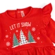 Боди-платье для девочки let it snow двунитка с начесом Dexter`s 80 см красный - изображение 2