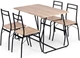 Zestaw mebli ModernHome by Multistore stół do jadalni 110 x 70 cm, 4 krzesła (PARIS-W) - obraz 2