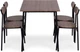 Zestaw mebli ModernHome by Multistore stół do jadalni 110 x 70 cm, 4 krzesła (OSLO-WD) - obraz 2