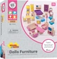Meble dla lalek Bigjigs Toys drewniane dla domku 27 szt 2999703 (0691621261163) - obraz 1