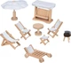 Садові меблі для ляльок Goki дерев'яні 9-предметні 5220089 (4013594514750) - зображення 2