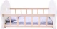 Ліжко для ляльок Engelhart дерев'яне сіро-біле 1750224 (8716096018714) - зображення 2