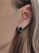 Серебряные серьги в стиле Van Cleef (Ван Клиф) клевер с Ониксом и камушками (ЛК-013631он) - изображение 5