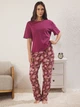 Пижама (футболка + штаны) женская хлопковая Trendyol THMSS24PT00230 S Bordeaux (8684737333215) - изображение 7