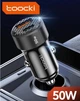 Автозарядний пристрій Toocki 50W Type-C 20W + USB 30W Fast Charge - зображення 1