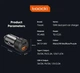 Автозарядка Toocki 50W + кабель Type-C–Lightning 1м Fast Charge - зображення 4
