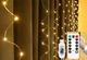 Гірлянда штора Роса 3x1 м 150 LED, жовтий колір - зображення 7