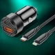 Автозарядка Toocki 50W + кабель Type-C–Lightning 1м Fast Charge - зображення 1
