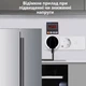 Регульована Розетка Taxnele - Захист від Перенапруги 230В 16А З Екраном – Автоматичний Захист від Підвищеної та Зниженої Напруги, для холодильника, кондиціонера, побутових приладів ,Білий - зображення 3