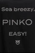 Футболка с надписью, в камушки Pinko S черный 105526 - изображение 5