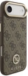 Панель Guess 4G Strass Logo & Big Strap Metal Buttons MagSafe для Apple iPhone Air Brown (3666339550967) - зображення 4