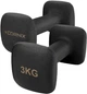 Гантели виниловые Cornix Square 2 x 3 кг XR-0408 Black - изображение 1