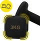 Гантели виниловые Cornix Square 2 x 3 кг XR-0408 Black - изображение 8
