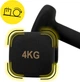 Гантелі вінілові Cornix Square 2 x 4 кг XR-0409 Black - зображення 3