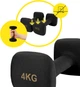 Гантелі вінілові Cornix Square 2 x 4 кг XR-0409 Black - зображення 5