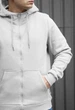 Унісекс Худі Стаф Світло-сіре На Флісі З Блискавкою Базове Staff Zip Basic Light Gray Fleece M (373874) - зображення 3