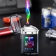 Електроімпульсна запальничка USB Type-C ZGP JL 335 66×40×19 мм з індикатором заряду та прозорим корпусом - зображення 1