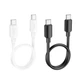 Кабель USB Hoco X96 Hyper 60W Type-C to Type-C 0.25m Бiлий - изображение 1
