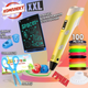 Большой набор для рисования и творчества 3Д ручка для детей 3D Pen-6 с LCD дисплеем с электронным планшетом + 100 м пластинки PLA + детские трафареты Желтый - изображение 8