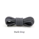 Круглые шнурки для обуви FASTLACES YD-1 Dark Grey 120cm (YD-1DG120) - изображение 1