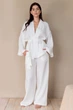 Костюм кимоно с брюками из муслина Ivory (XS) - изображение 2