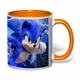 Чашка с печатью "Sonic" (цвет оранжевый) (35051) - изображение 1