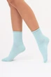 Женские хлопковые носки в рубчик Giulia WS3 FASHION 060 36/40 голубые Blue pastel turquoise классические, удобные - изображение 2