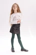 Классические колготки детские Giulia KETTY 40 128/134 Green-botella,яркие колготки для девочек - изображение 2