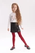 Классические детские колготки Giulia KETTY 40 128/134 Red-granato, цветные колготки для девочек - изображение 4