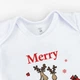 Боди-лодочка для младенцев с длинным рукавом christmas reindeer двунитка с начесом Dexter`s 62 см белый - изображение 2