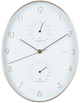 Настінний годинник Vilde 569935 з термометром гігрометром Білий Золотий 27 x 34.5 см (8720573546782) - зображення 1