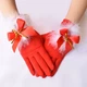 Рукавички новорічні з бантиком honey fashion accessories xs/s/m червоні (30к042) - изображение 3
