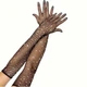 Рукавички в сіточку довгі зі стразами honey fashion accessories s/m/l чорні (30к039) - изображение 5