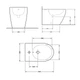 Біде підлогове Qtap Robin 560x355x410 White QT13442141CW - изображение 2
