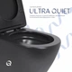 Унитаз подвесной Qtap Robin New Ultra Quiet безободковый с сиденьем Soft-close MATT BLACK QT13332381АSMB - изображение 5
