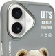 Etui plecki Nimmy Cool&Cute 2.0 Bear do Apple iPhone 16 Grey (6971080319488) - obraz 6