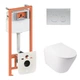Готовое решение Qtap для ванной комнаты: подвесной унитаз Swan Ultra Quiet 485x360x320 + комплект инсталляции Nest 4 в 1 (круглая - изображение 1