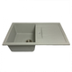 Кухонная мойка из искусственного камня/кварцевая 770х495х200мм, прямоугольная FORT Adamant Светло-серый (35130770495) - изображение 3