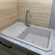 Кухонная мойка из искусственного камня/кварцевая 775х505х190мм, прямоугольная EXISTENCE Adamant Avena Бежевый (34540775505) - изображение 3