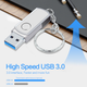 Флеш-накопитель крутящий USB 3.0 SEUNO Metal Drive 2 ТБ металлический корпус для ПК ноутбука и хранения архивов (GS807) - изображение 6