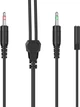 Uniwersalny kabel HATOR do PC 2x3,5 mm 1 m (8721249230783) - obraz 1